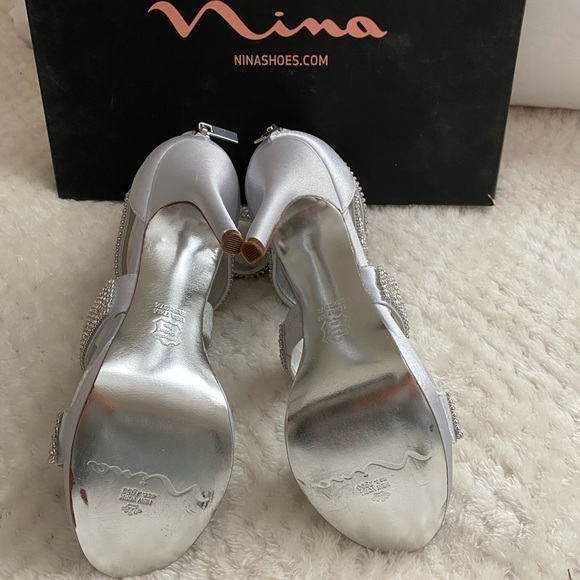Nina silver rhinestone heels - Picture 3 of 5